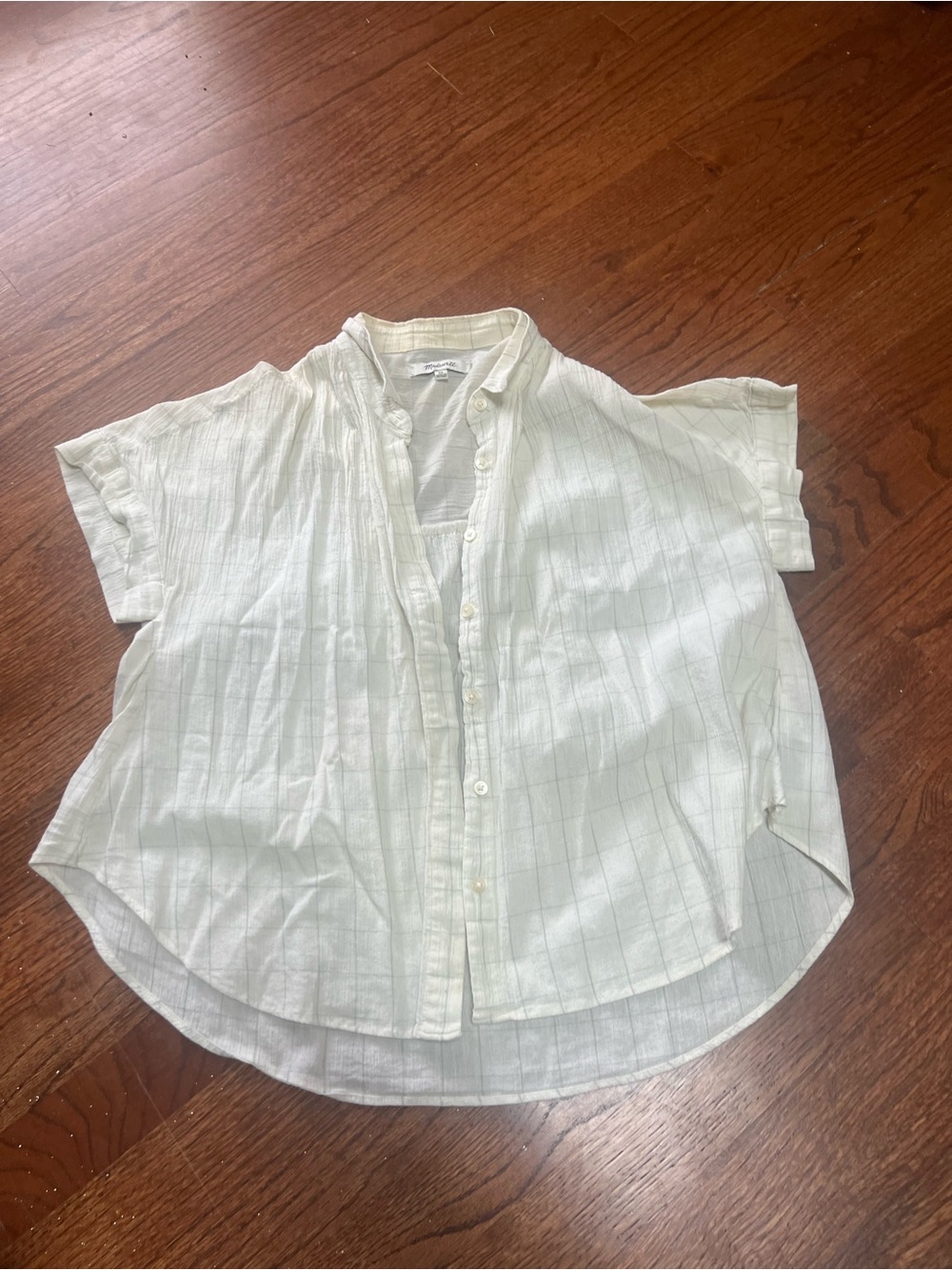 Madewell blouse size S Short-Sleeve Button-Up Shirt